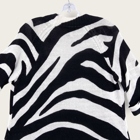 Additions by CHICOS Open Front Linen Cardigan Short Rolled Sleeves Womens Size 1 - Picture 14 of 15